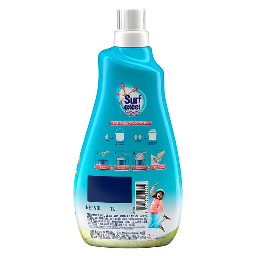 Surf Excel Easy Wash Detergent Liquid, 1 L view 2