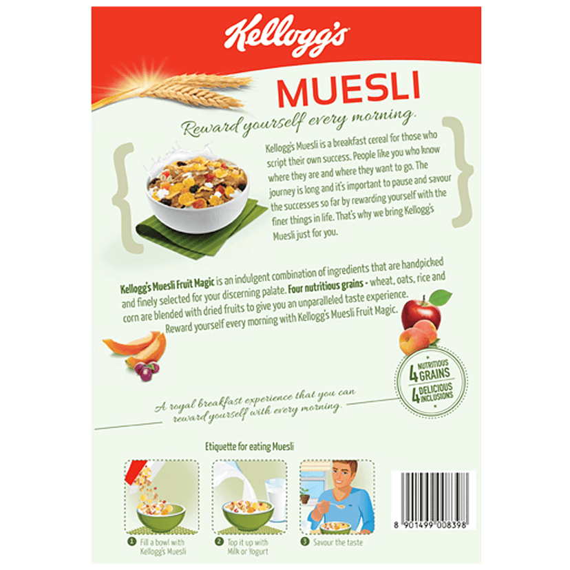 Kelloggs Muesli Fruit Magic, 500 G Carton view 2
