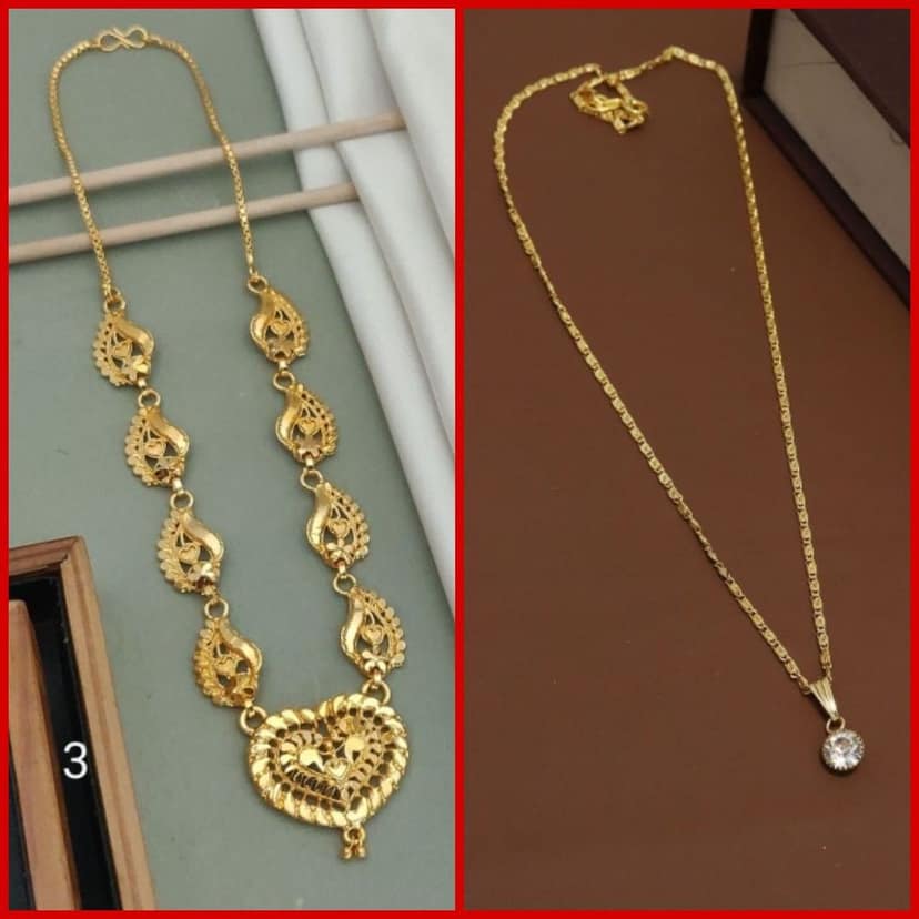 New High gold plated peacock designer neckless for girls and women's (RK_PN-3) & CHAIN-PENDANTS necklaces & chains (COMBO PACK OF 2 PIC)