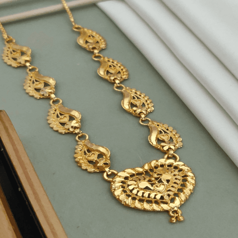 New High gold plated peacock designer neckless for girls and women's (RK_PN-3) & CHAIN-PENDANTS necklaces & chains (COMBO PACK OF 2 PIC) view 4