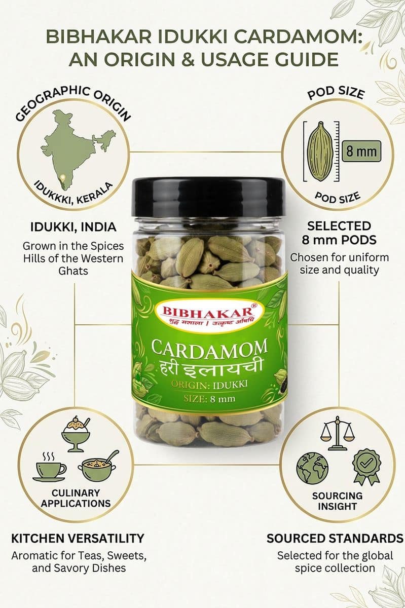Cardamom 250g 8 mm Chhoti Hari Elaichi from Idukki Kerala Origin - 250 gm - One packet view 3