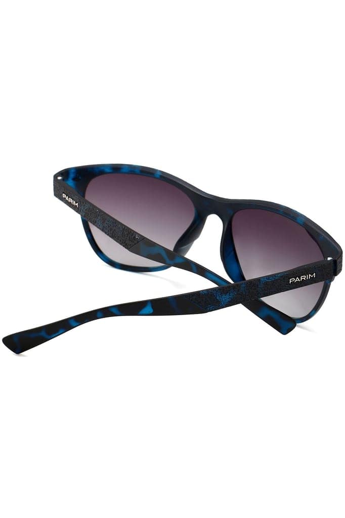 PARIM Polarized Unisex Wayfarer Sunglasses Blue Frame / Blue Lenses | SKU 1021 C1 view 4