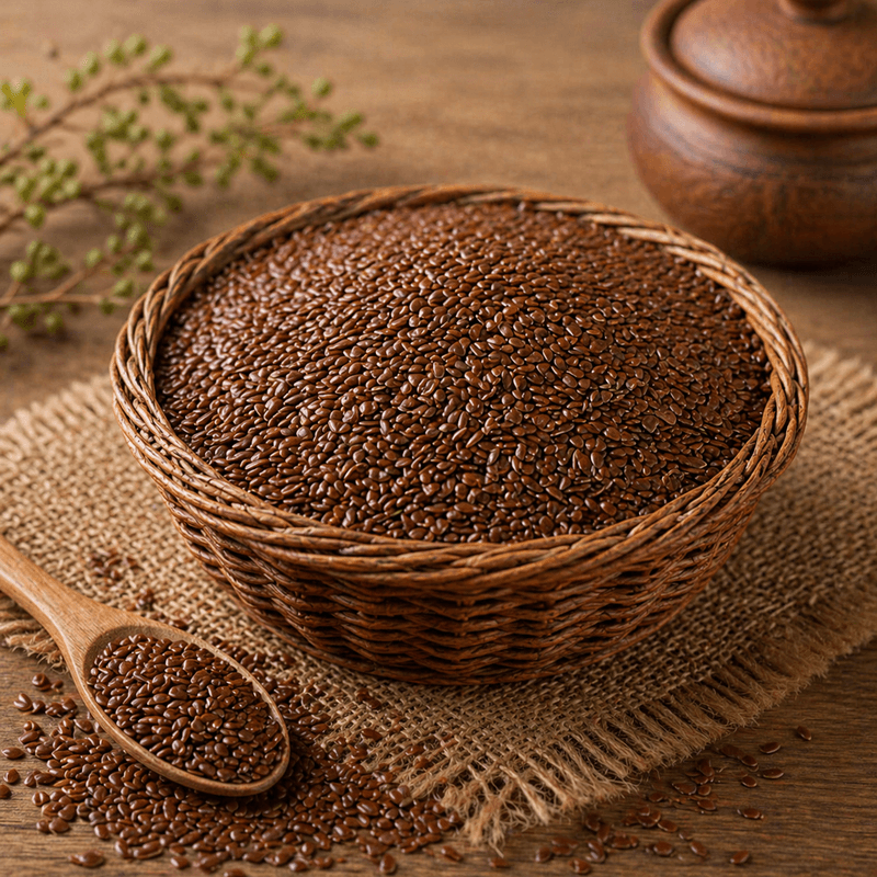 Roasted Flax Seeds (500g) | Rich in Omega-3 & Dietary Fiber | Healthy Snack & Topping