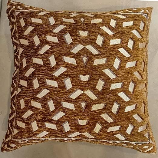 Damask Brown Golden Cushion Cover Set of 5 view 2