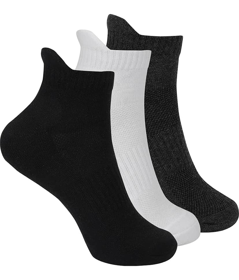 PLAE Cotton Men's Solid Multicolor Low Cut Socks ( Pack of 3 )