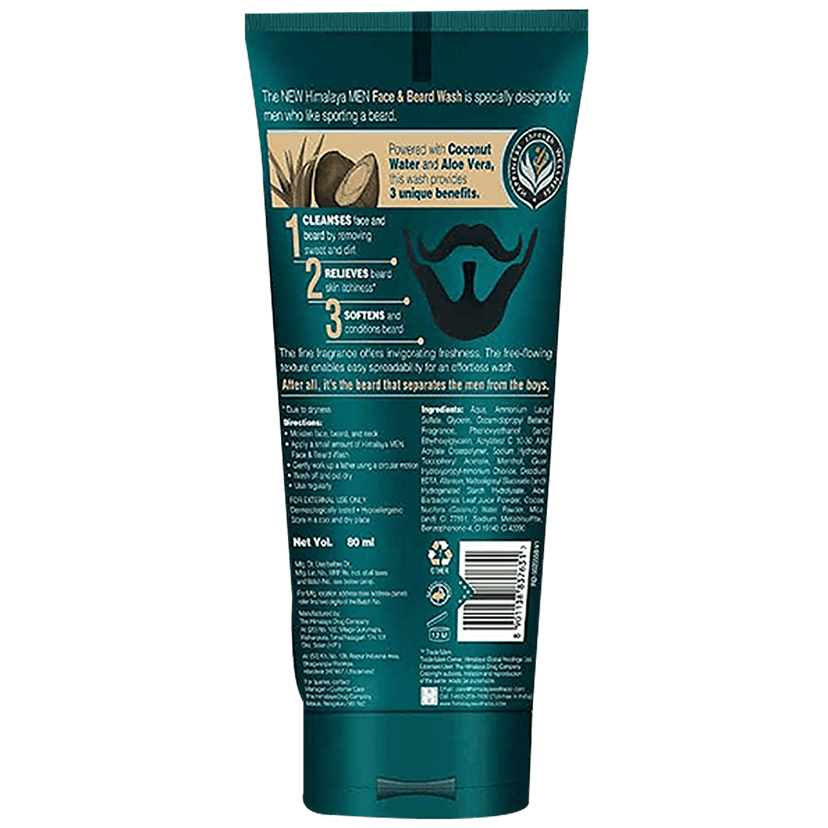 Himalaya Men Face & Beard Wash, 80 Ml view 2