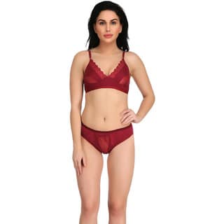 Empisto Branded Brown Color Cotton Fabric Lingerie Set