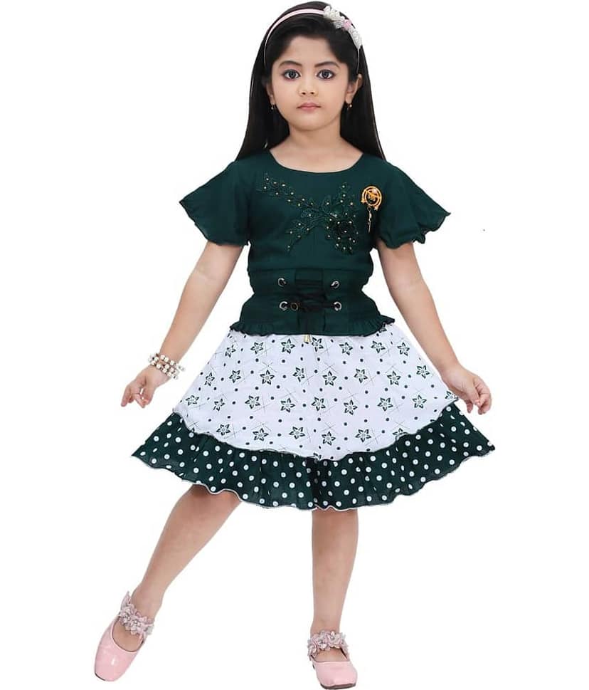 New Collection Rayon Frock For Girls ( Pack of 1 , Maroon )