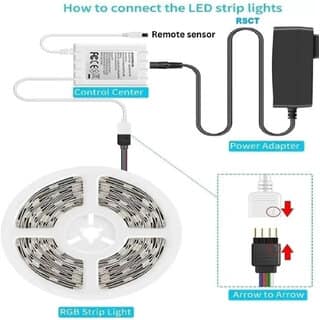 (Pack of 1) RGB Strip Light 300 LEDs 3 m Multicolor Steady, Color Changing, Flickering Strip Rice Lights view 10