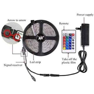(Pack of 1) RGB Strip Light 300 LEDs 3 m Multicolor Steady, Color Changing, Flickering Strip Rice Lights view 2