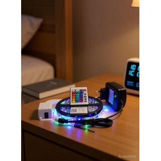 (Pack of 1) RGB Strip Light 300 LEDs 3 m Multicolor Steady, Color Changing, Flickering Strip Rice Lights view 5