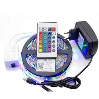 (Pack of 1) RGB Strip Light 300 LEDs 3 m Multicolor Steady, Color Changing, Flickering Strip Rice Lights view 7