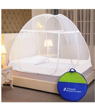 Classic Mosquito Net, Machardani King White Plain Mosquito Net, Machardani