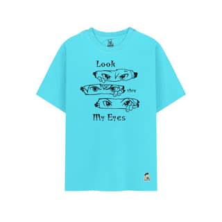 KUCHU Kids’ Unisex T-Shirt “Look Thru My Eyes” Digital Print | Cotton-Modal Blend | Super Soft, Breathable, Lightweight & Durable Casual Wear for Boys & Girls