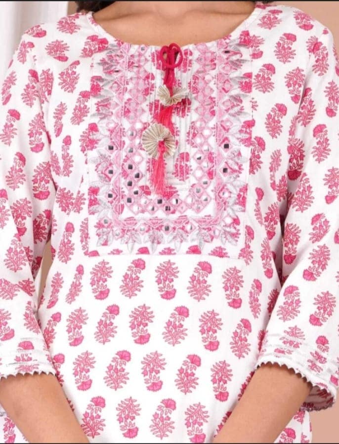 Women's Rayon Buty Print Kurti view 2