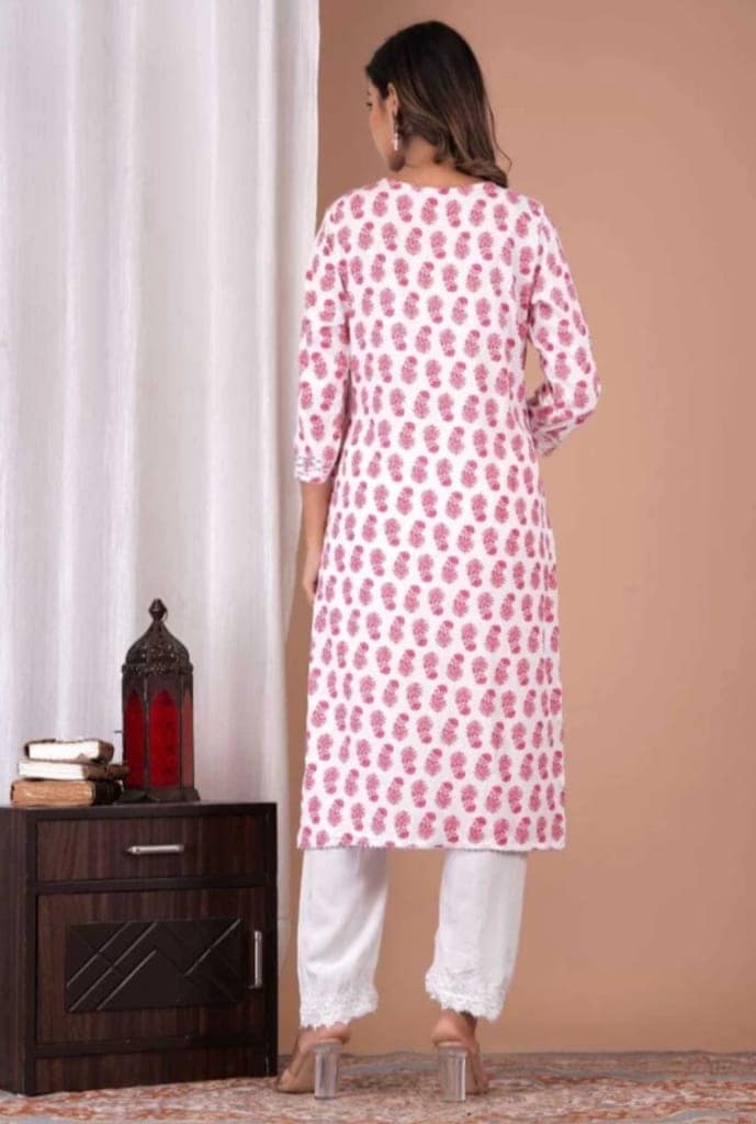 Women's Rayon Buty Print Kurti view 4