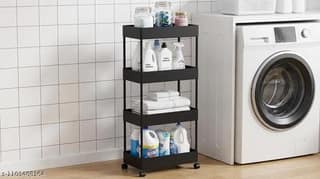 Plastic Storage Rack Bedroom/Bathroom/Kitchen Trolley