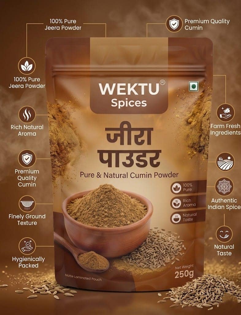 Wektu Spices Pure & Natural Cumin Powder (Jeera Powder). view 4