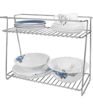 Winstar - Silver Stainless Steel Storage Racks ( Pack of 1 )