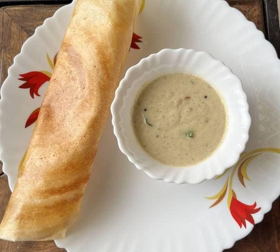 Dosa with coconut chutney (2pcs)