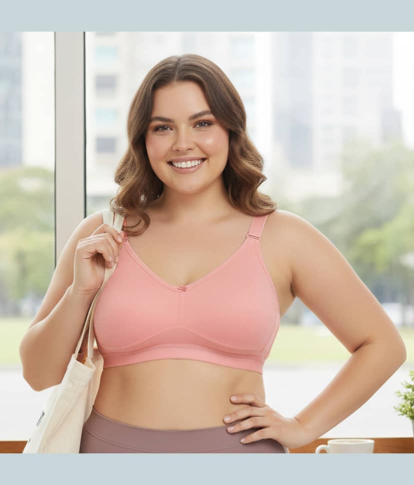 Elina Pack of 1 Cotton Non Padded Minimizer Bra For Women ( Brown )