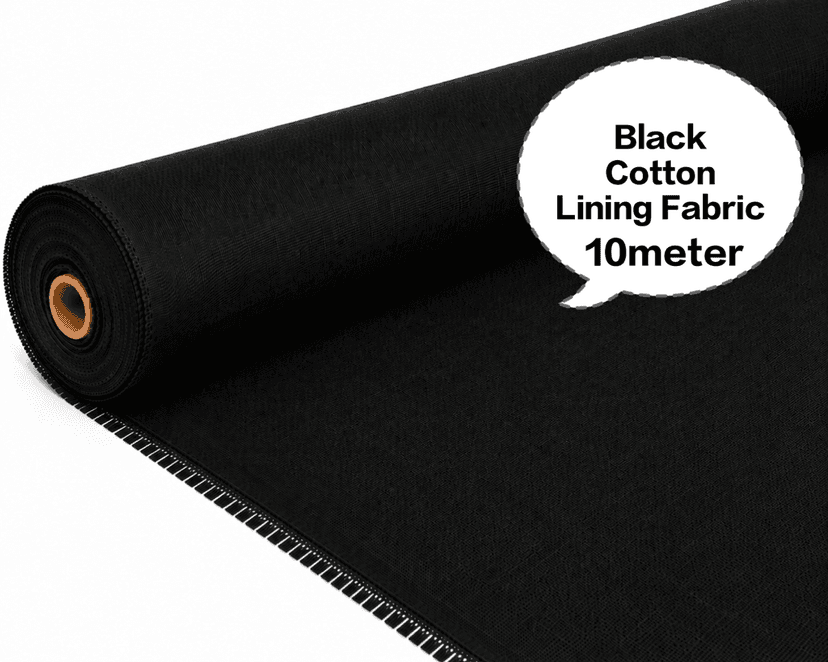 Black Cotton Lining Fabric (Bada Panna), Black Cotton Lining Fibre (Bada Panna), Black Lining Cloth (Bada Panna), Soft Black Cotton Lining (Bada Panna), Black Garment Lining Fabric (Bada Panna) view 2