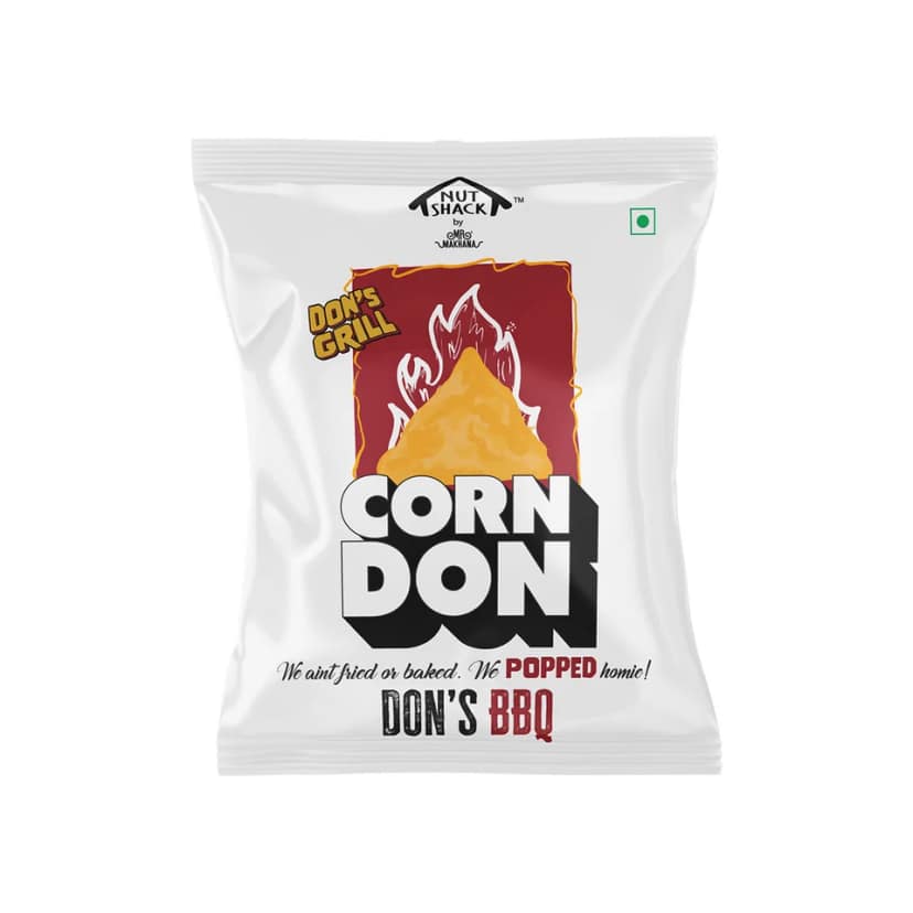 Mr Makhana Corndon Dons BBQ Smoky Popped Corn Chips Pack of 3 50g Each view 2
