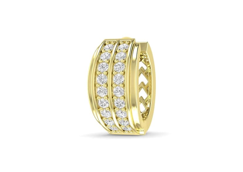 Convex Men's Hoop Earring (1 Pc Only) view 2