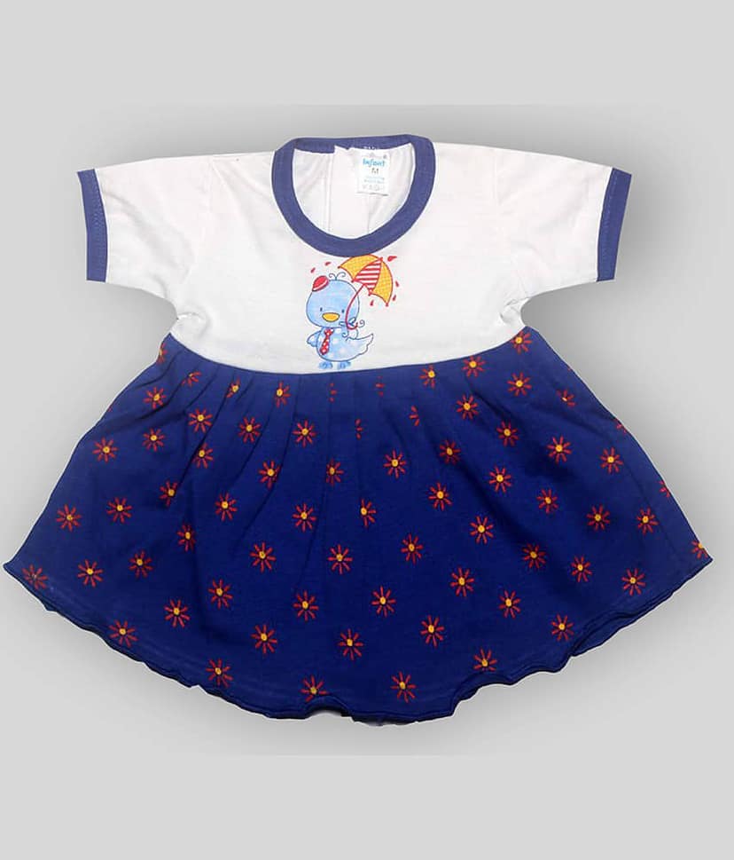 INFANT Pack of 2 Baby Girls 100% Cotton Frocks ( Multi ) view 2