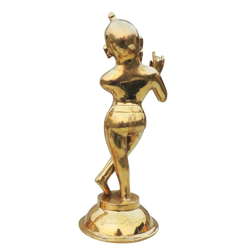 Brass Showpiece Krishna Ji God Idol Statue (BSMAS1236 K) view 3