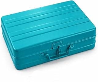 JAYCO Big Aluminum Storage Box/Treasure Chest/Currency Money Box/Gift Trunk - 14" Large (35 cm x 27 cm x 10 cm, Green) Rectangular