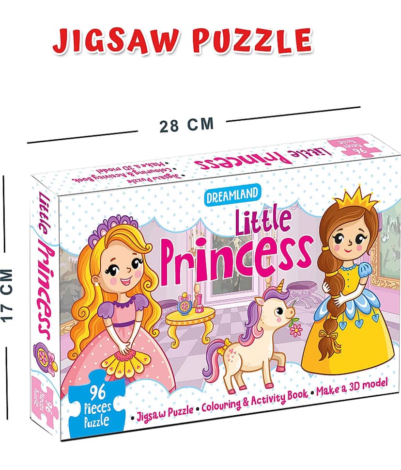 Little Princess Jigsaw Puzzle for Kids - 96 Pcs | With Colouring & Activity Book and 3D Model view 2