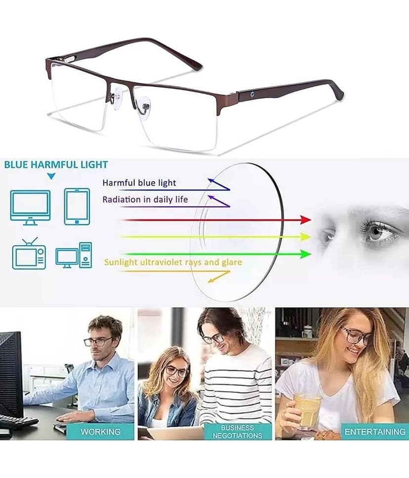 Redex Rectangle Half Rim Reading Glasses