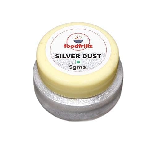 foodfrillz Lustre Dust for Cake decoration, fondant cakes - Golden & Silver, 5 gm each (Combo Pack of 2) view 5