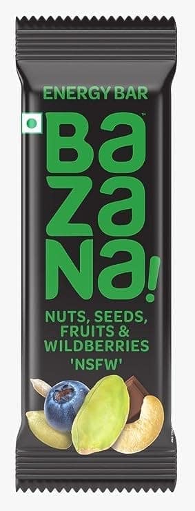Bazana Nut Seeds Fruit & WildBerries Energy Bars - Experience the Irresistible Revitalizing Power of Natural Flavors - 38g x 12 Bars for an Unmatched Snacking Experience! view 2