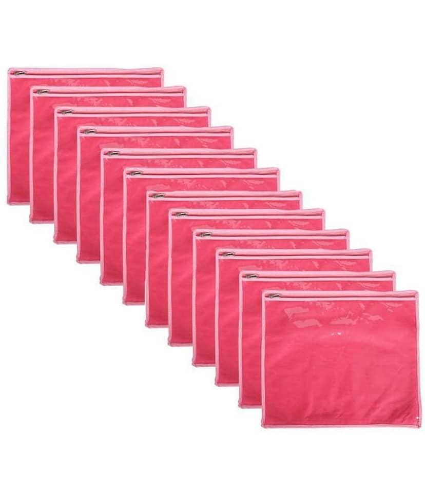 Bulbul Pink Saree Covers - 12 Pcs