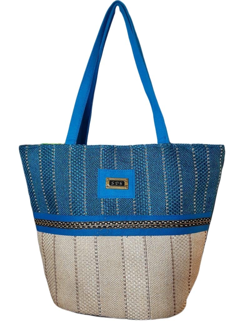 SS Eco-Life Appealing Jute Handbag for Women for Shopping, Party and Office. Dual Colour Mixup.