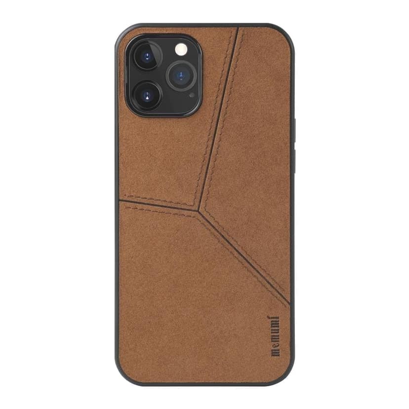 Memumi Lord Howe Series Canvas Back Cover Case for Apple iPhone 12/12 Pro - Brown (6.1")