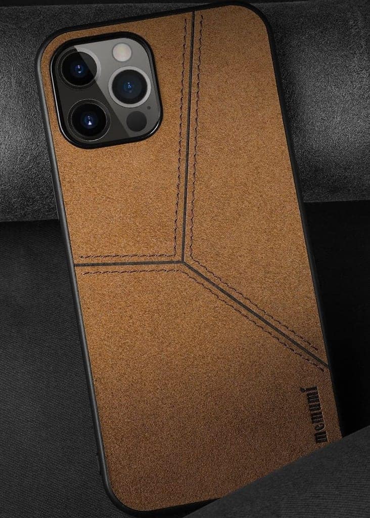 Memumi Lord Howe Series Canvas Back Cover Case for Apple iPhone 12/12 Pro - Brown (6.1") view 6