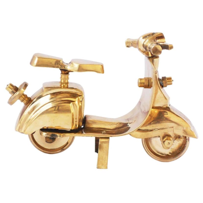 Brass Scooter Decorative Miniature | Collectible Desk Decor, Height : 3.2 Inch (ZMAS327 B) view 3