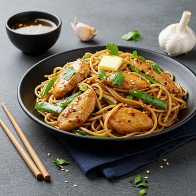 Chicken Butter Garlic Noodles
