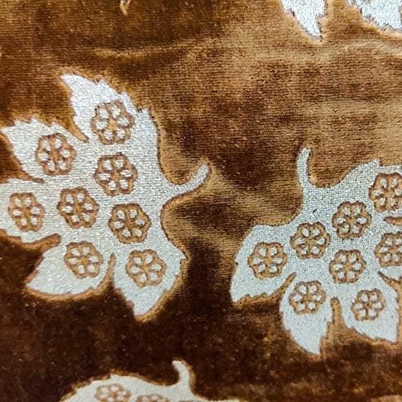 Brown Golden Cushion Cover with Leaf Zari Embroidered Stitched Zippered Velvet Combo Cushion Cover | 16X16 Inches | 40cm * 40 cm I Set of 2| view 3