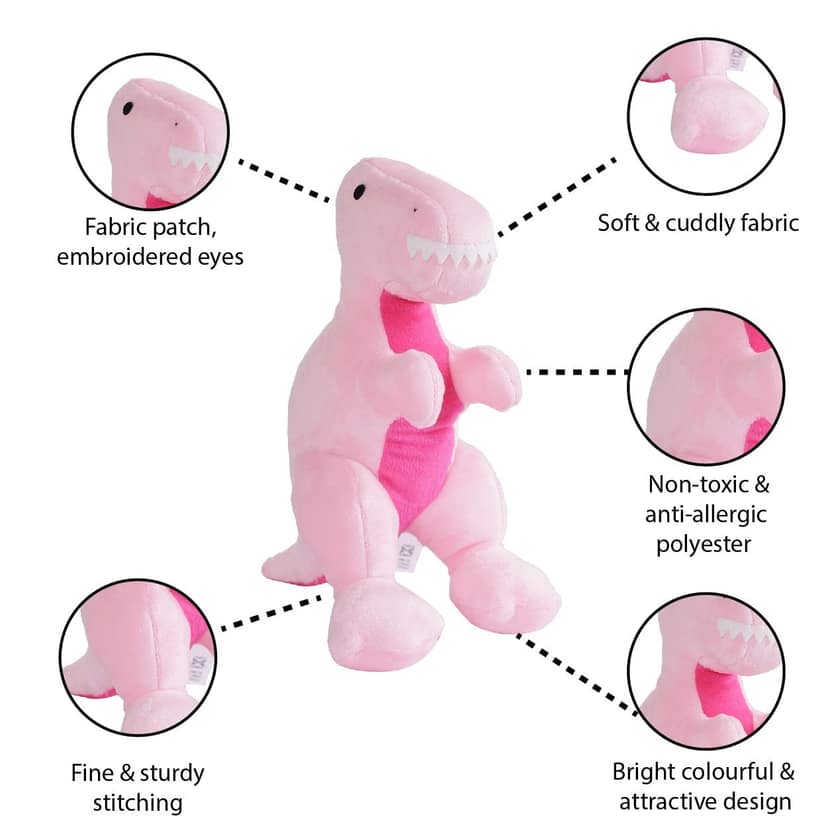 Furrendz Dynamic Dino 10 Inch Plush Toy For Kids 1 Years and Above view 2