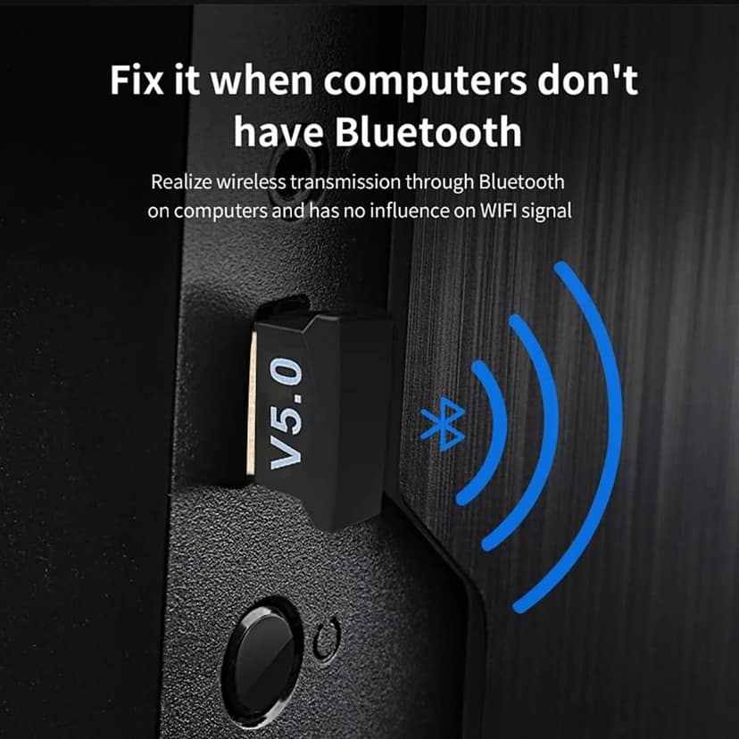 USB Bluetooth Adapter, Dongle Receiver V5.0, for PC, Supports Windows 11/10/8.1/7 for Desktop, Laptop, Mouse, Keyboard, Printers, Headsets, Speakers, PS4/ Xbox Controllers view 6