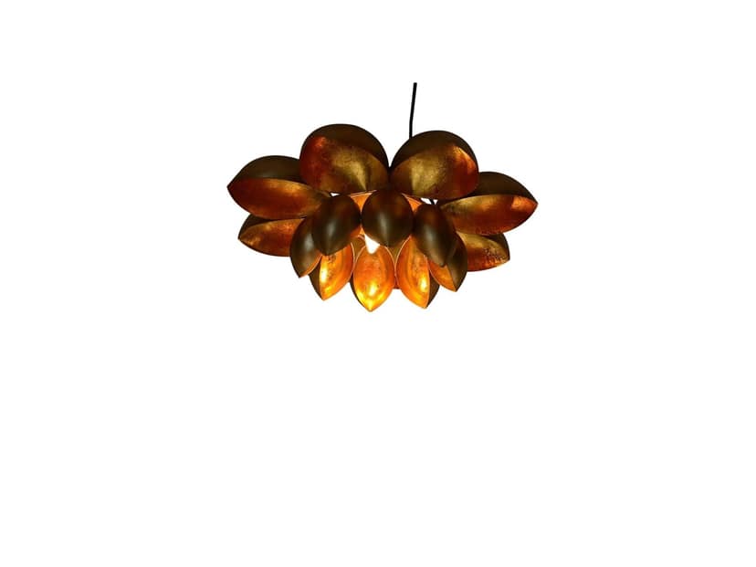 Lotus Shape Decorative Hanging Pendant Light for Living Room, Ceiling Hanging Lights for Pooja Room & Patio Garden Terrace Light view 2