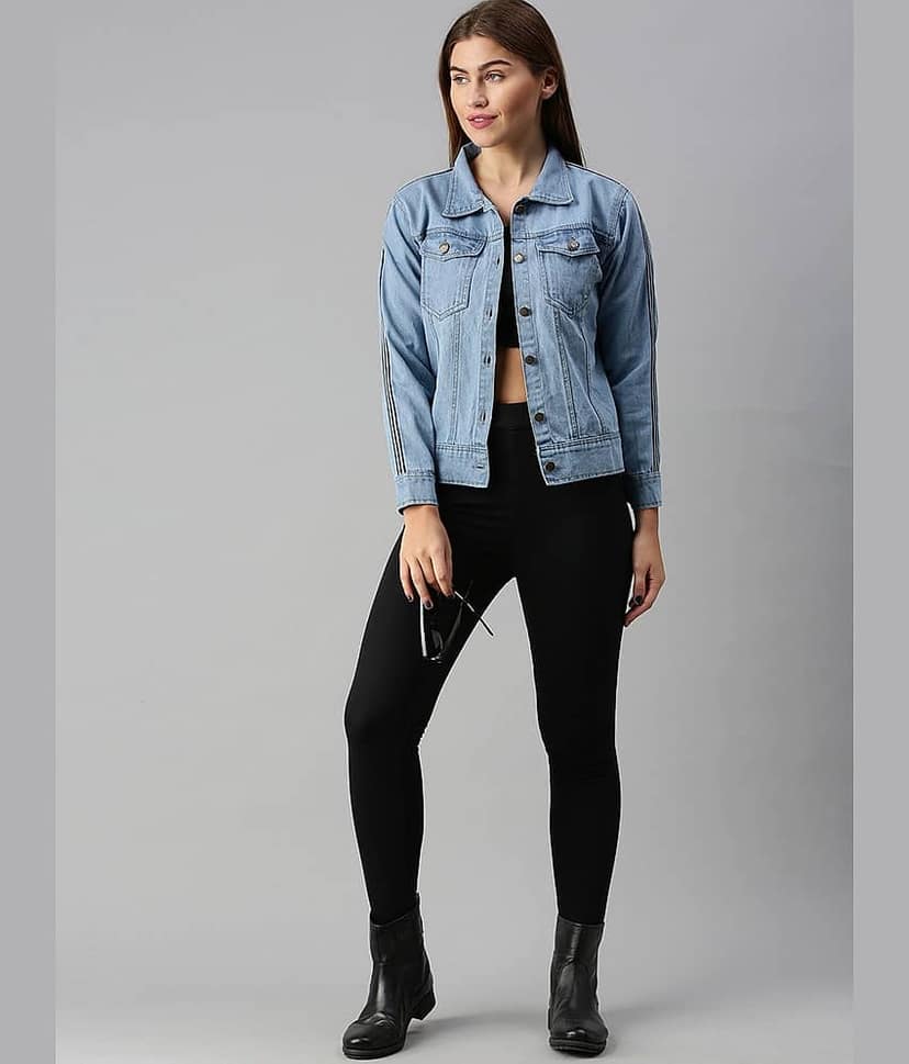 VOXATI Women Denim Jacket ( Multicolor ) view 3