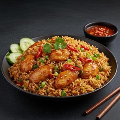 Schezwan Chicken Fried Rice