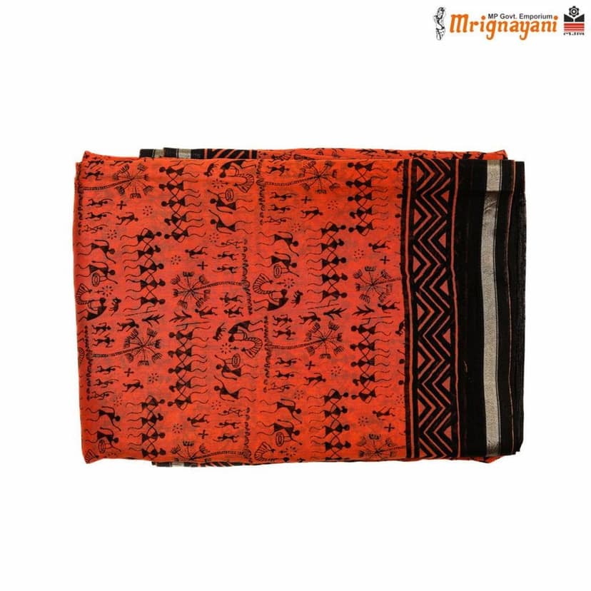 HANDLOOM CHANDERI SILK SAREE WITH BLOUSE (SKU - 1SCZ01200522 , SAREE - 1228) view 3