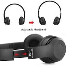 Blue Wireless Bluetooth Headphone with Cushioned Ear Pads view 3