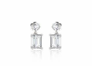 Illuminating Emerald Drop Solitaire Earrings